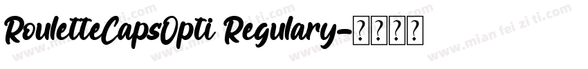 RouletteCapsOpti Regulary字体转换